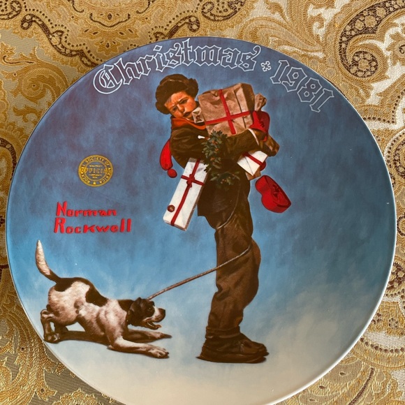 Norman Rockwell Christmas 1981 plate - Picture 2 of 3